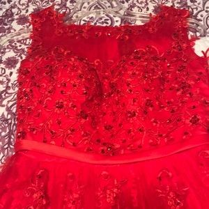 Unworn Beautiful Red Evening Dreas